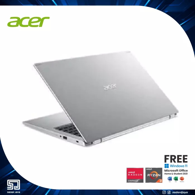 Laptop Acer Aspire 3 Slim A314-23M-R24X AMD Ryzen 5 - 7520U / 8GB / SSD 512 / 14″ / Win11 OHS