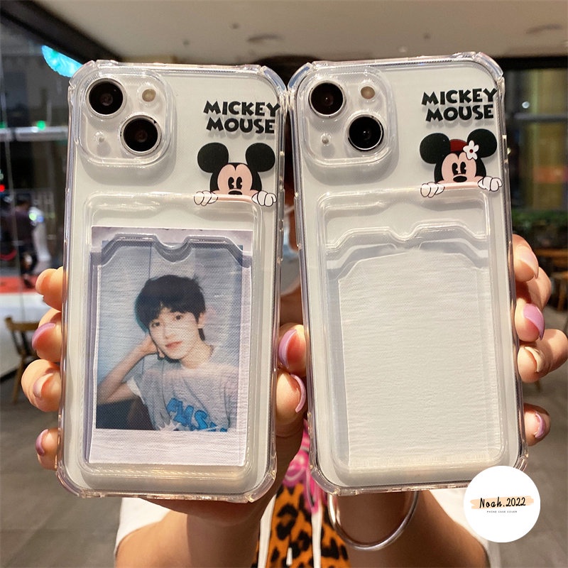 Case Untuk Vivo Y33S Y12i Y20s G Y11s Y21s Y33T Y11 Y12 Y15 Y17 Y20 Y21 2021 Y12s Y20i Y12A Y20A Y20G Y30G Y21T Y21A Couple Mickey Minnie Mouse Bening Slot Dompet Anti Jatuh Soft Cover