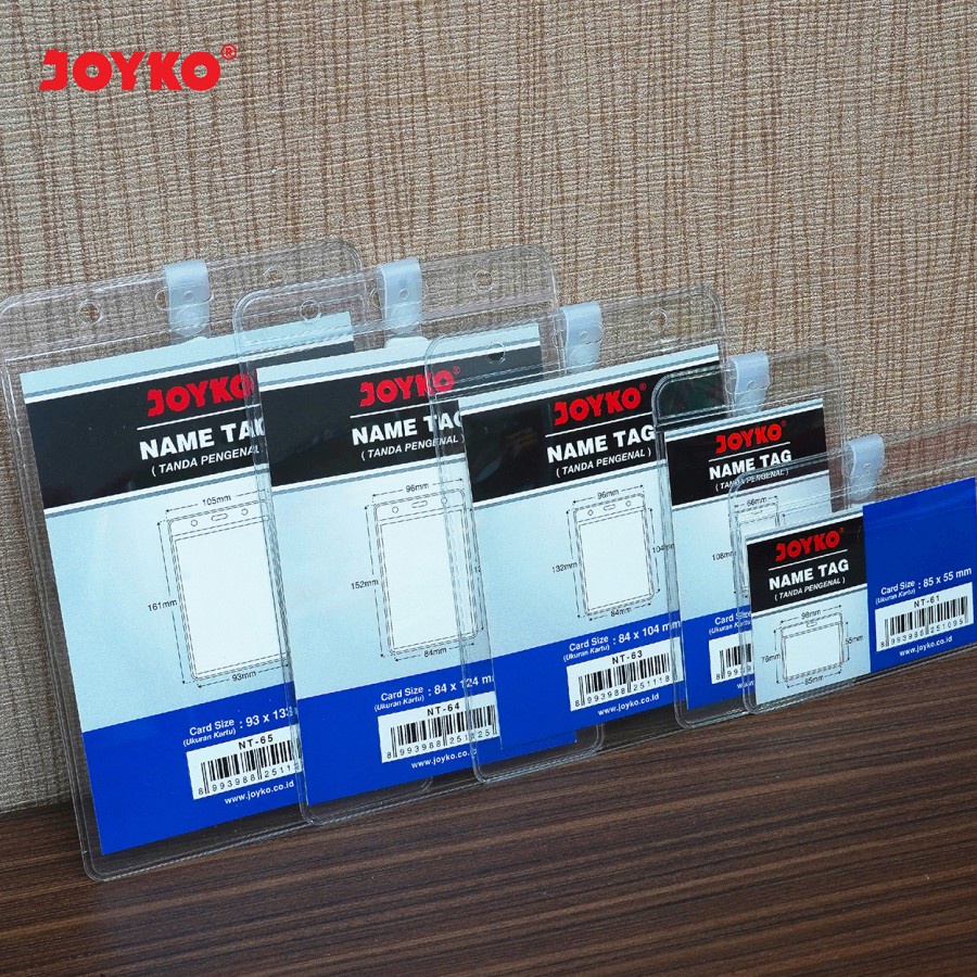 Name Tag Joyko NT-61 / NT-62 / NT-63 / NT-64 / NT-65 / Tempat ID Card Holder / Transparant