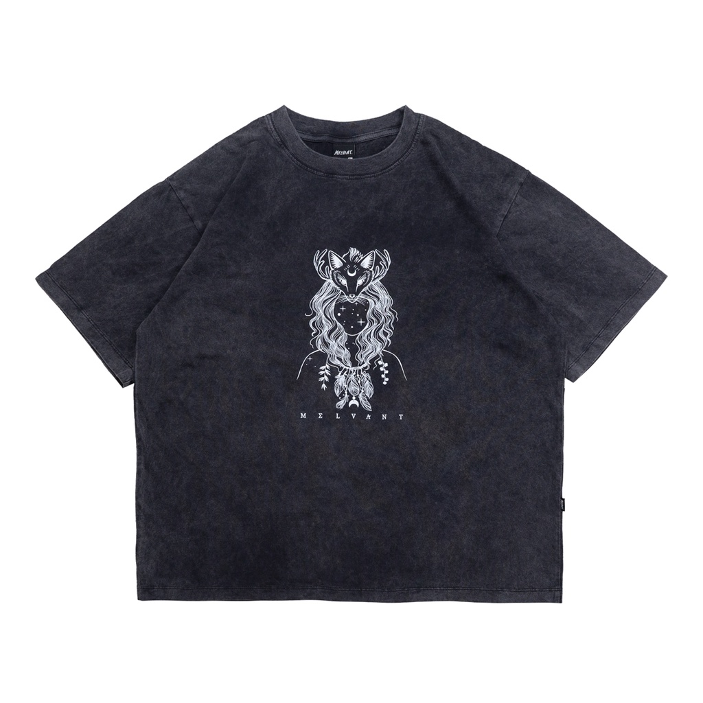 MOTG NARA BLACK WASHED - MELVANT TSHIRT OVERSIZED GIRL