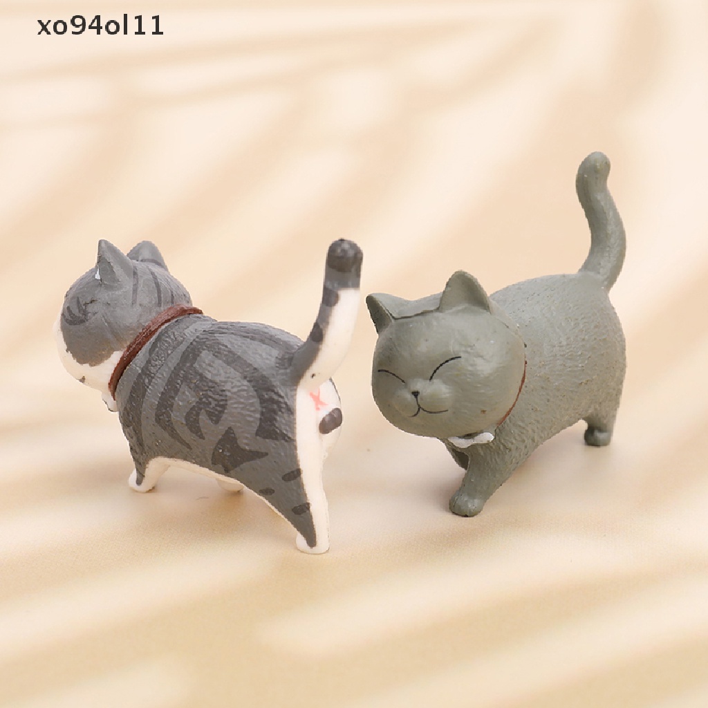 Xo 1PC Lucu Mini PVC Model Animasi Boneka Kucing Angka Mainan Kreatif Kerajinan Tangan Deco OL