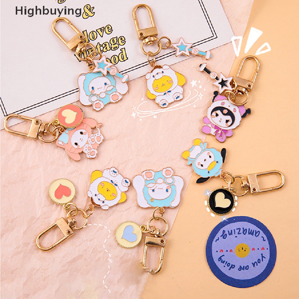 Hbid Kawaii Cinnamoroll Gantungan Kunci Sanrio Anime My Melody Kartun Lucu Hello Kitty Kuromi Girly Heart Bag Pendant Mainan Untuk Anak Perempuan Glory
