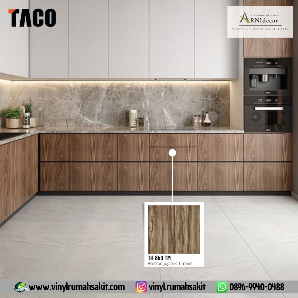 TACO HPL Woodgrain TH 863 TM - Preston Juglans Timber