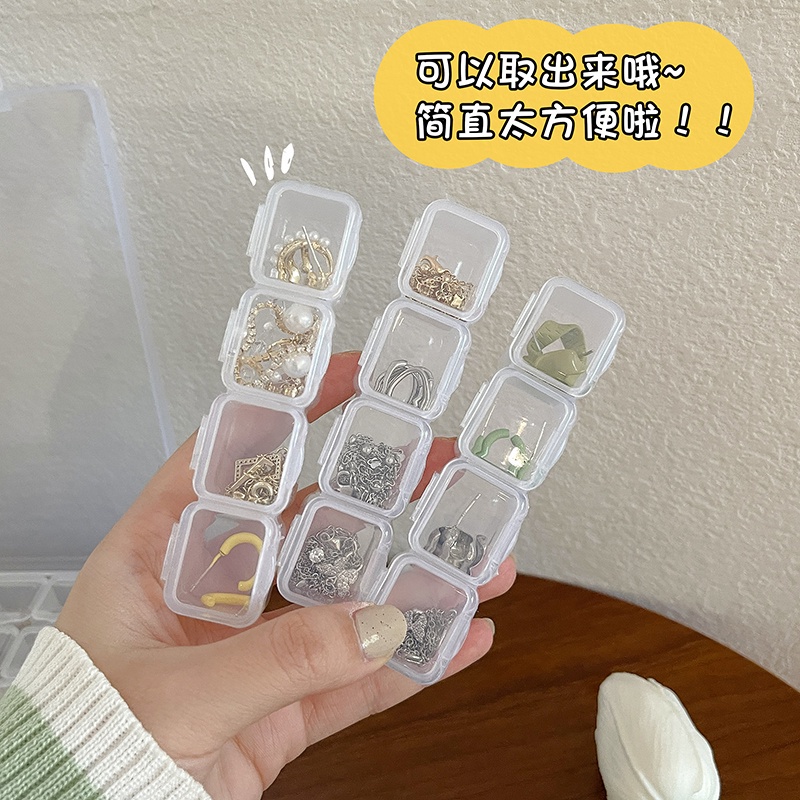 YEEZII Kotak Penyimpanan Perhiasan Mini Plastik56/28Slot Nail Art Diamonds Beads Container Home Storage Organisasi Antioksidasi