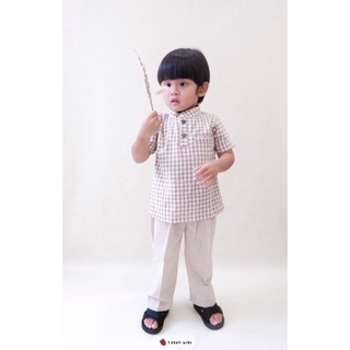 3PCS RAMIES SET SETELAN BAJU ANAK PEREMPUAN DAN LAKI LAKI BAJU LEBARAN ANAK 6 BULAN - 6 TAHUN TBL