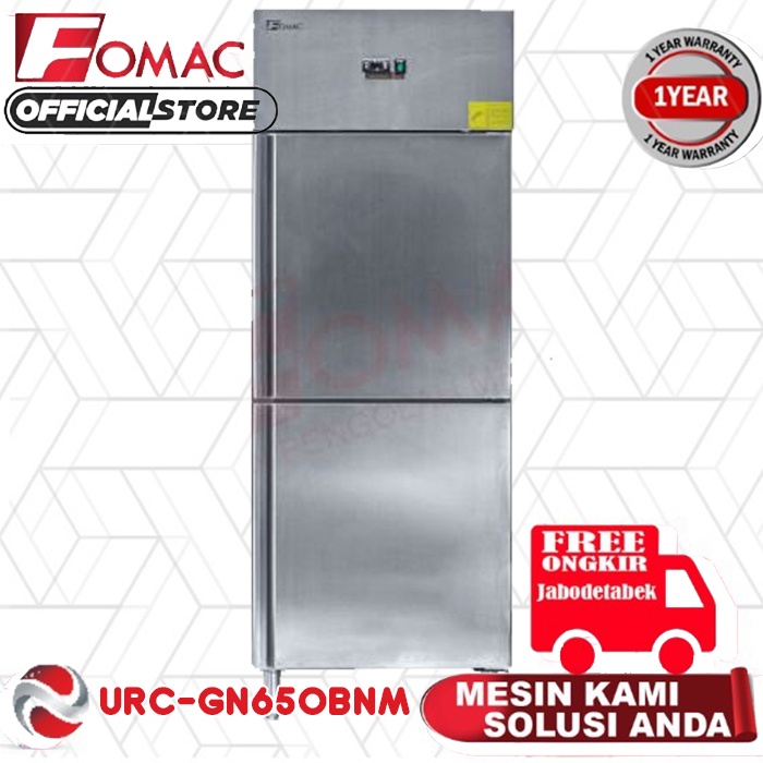 Upright Chiller 2 Doors URC-GN650TNM Kulkas Pendingin Makanan Penyegar Daging Sayur Buah