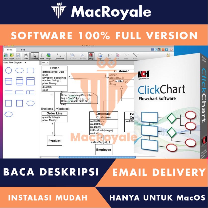 [MacOS] NCH ClickCharts Pro Full Version Lifetime Full Garansi