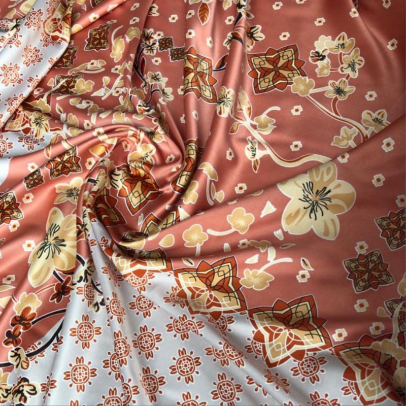 Kain DR silk Motif Hanabi harga setengah meter