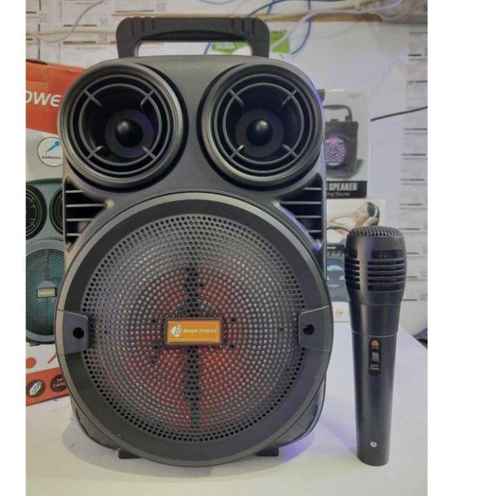 ☂ COD Speaker bluetooth portabel karaoke 3381 model koper FREE MIC big bass Termurah//Salon Aktif Ki