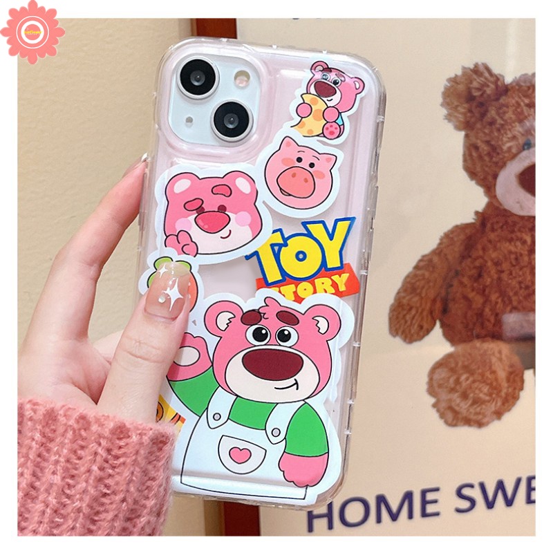 Case Cerita Mainan Kartun Lucu Kompatibel Untuk iPhone 7Plus 11 14 13 12 Pro MAX XR 6 6S 8P Plus X XS MAX Mandi Lucu Lightyear Shockproof Airbag Lembut TPU Bening Ponsel Cover