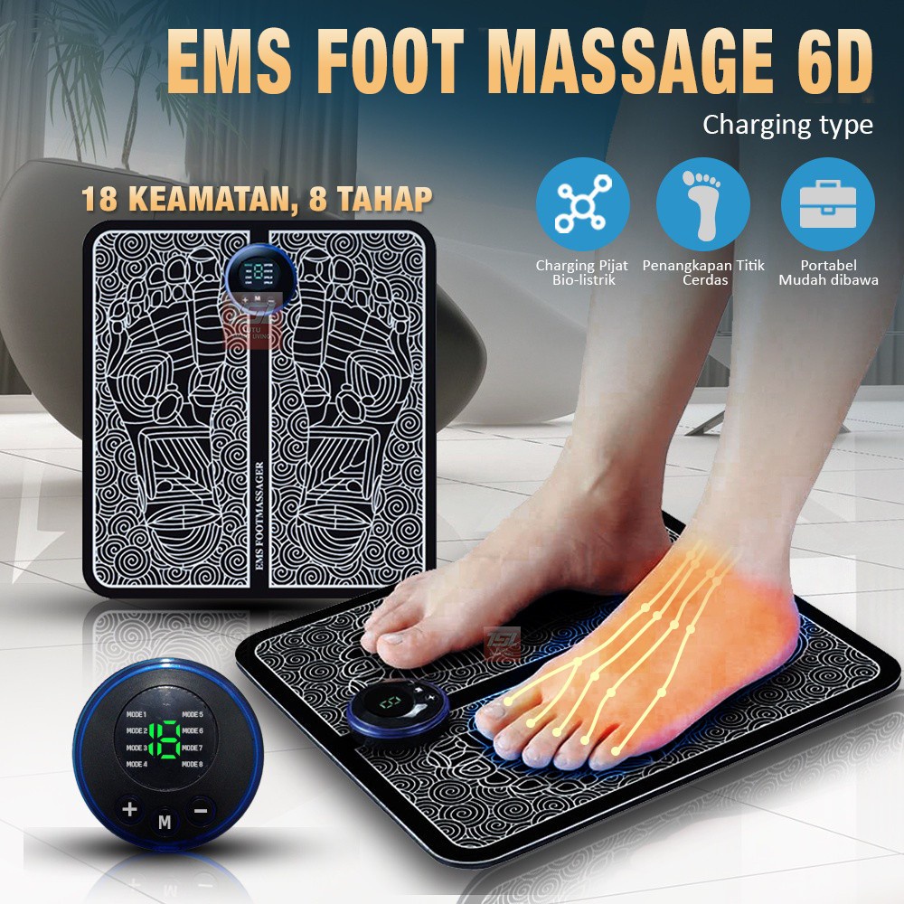 EMS Foot Massage Mat Jepang Pijat Kaki  Akupunktur Pengisian Meningkatkan Sirkulasi Darah Meredakan Sakit