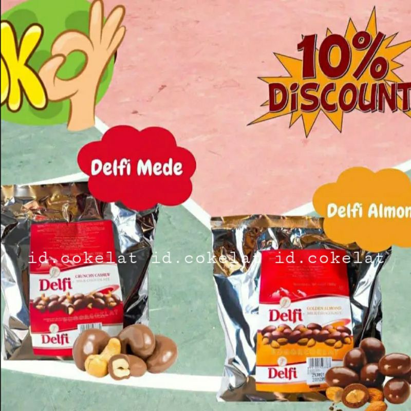 

COKLAT DELFI GOLDEN ALMOND - CRUNCH CASHEW 1KG COKLAT DELFI ALMOND MEDE CASHEW 1KG