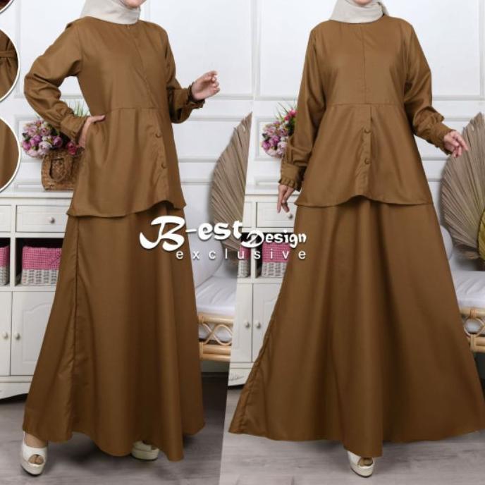 ➧ Gamis Dinas Keki / Khaki PNS Model Rok ✱