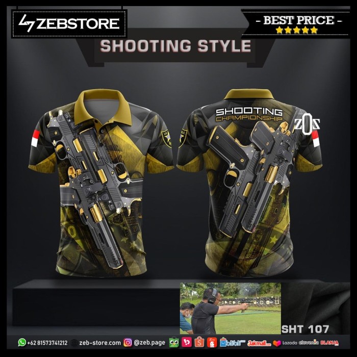 Bisa COD Baju Kaos Jersey Perbakin Menembak Shooting IPSC Championship Original Asli