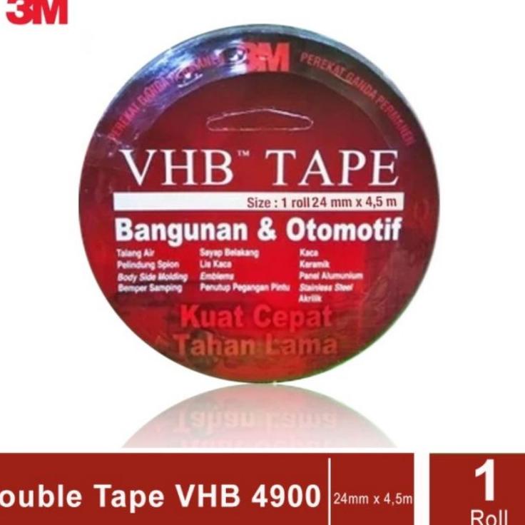 

Super Stok Isolasi 3M VHB 24mm 4,5 meter Double Tape foam abu kehitaman, otomotif dan rumah tangga 100% ORI