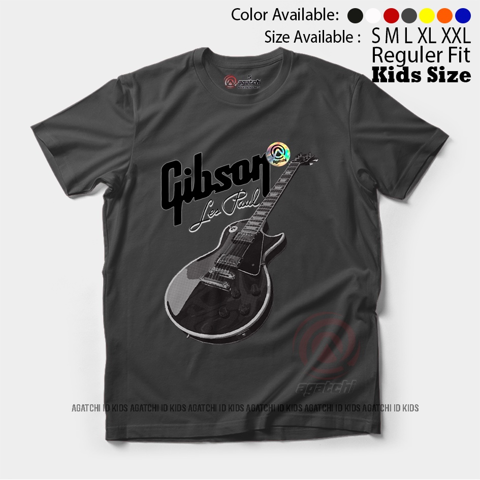 Baju Kaos Atasan Anak Laki - Laki Agatchi Motif Guitar