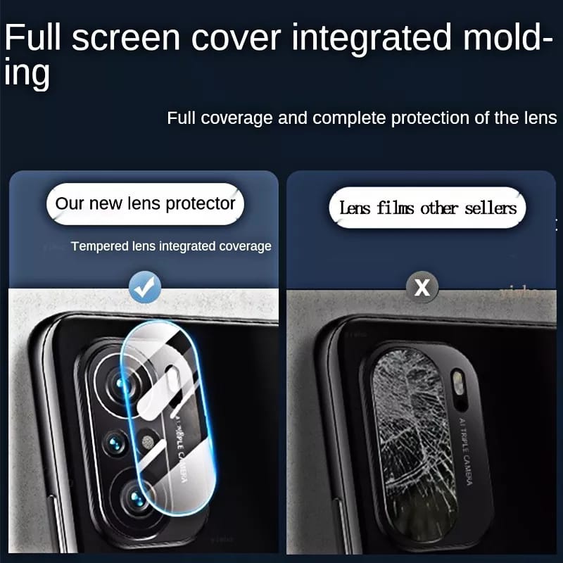 PROMO Tempered Glass Camera VIVO Y02 / VIVO Y02T Tempered Glass Camera Black Lens Camera Protection