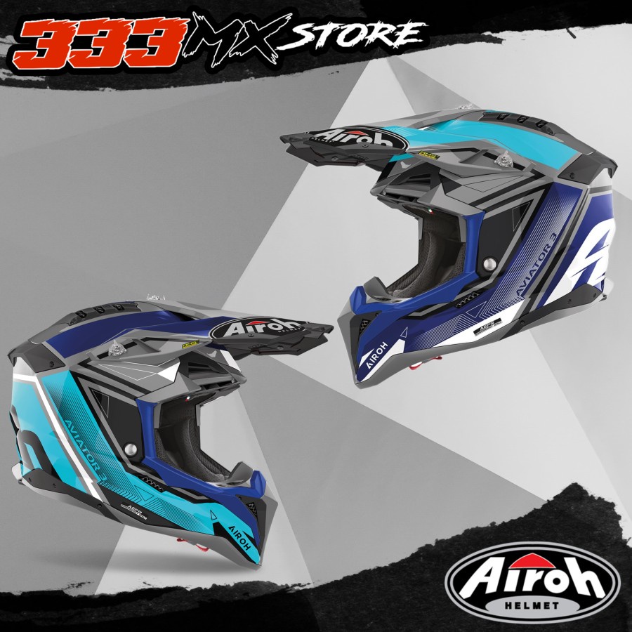 AIROH AVIATOR 3 2023 LEAGUE HELM CROSS AIROH AVIATOR 3 2023 BLUE ORI