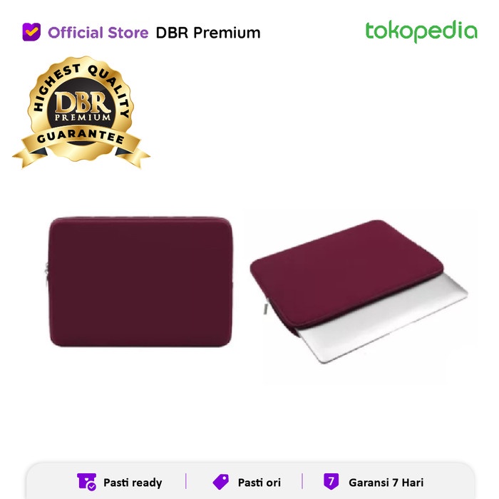 

[[JNT COD]] SOFTCASE LAPTOP 14" 15.6 INCH SLEEVE SARUNG NOTEBOOK COVER MACBOOK - Maroon