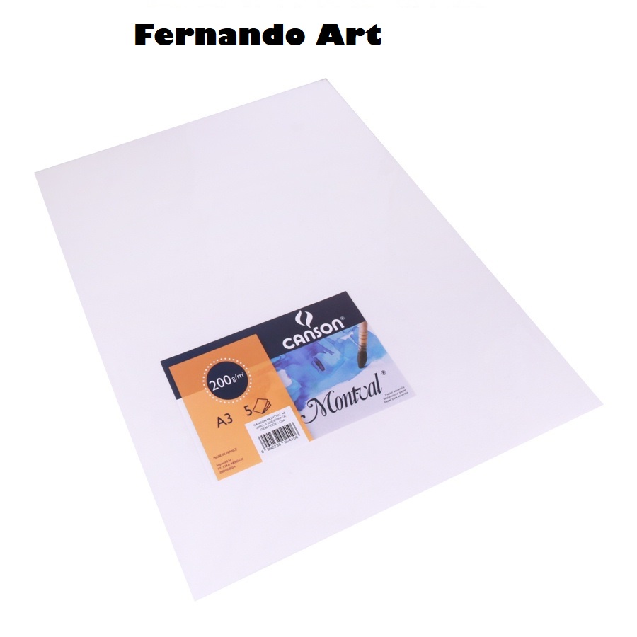 

Watercolour Paper Canson Montval A3 200 g/m2 5 Sheet/Pack