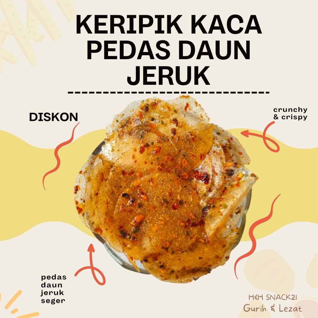 

KERIPIK KACA / KERIPCA / KERIPIK KACA PEDAS DAUN JERUK / KRIPIK PEDAS / MAKANAN PEDAS / PIKCA MAKANAN RINGAN PEDAS