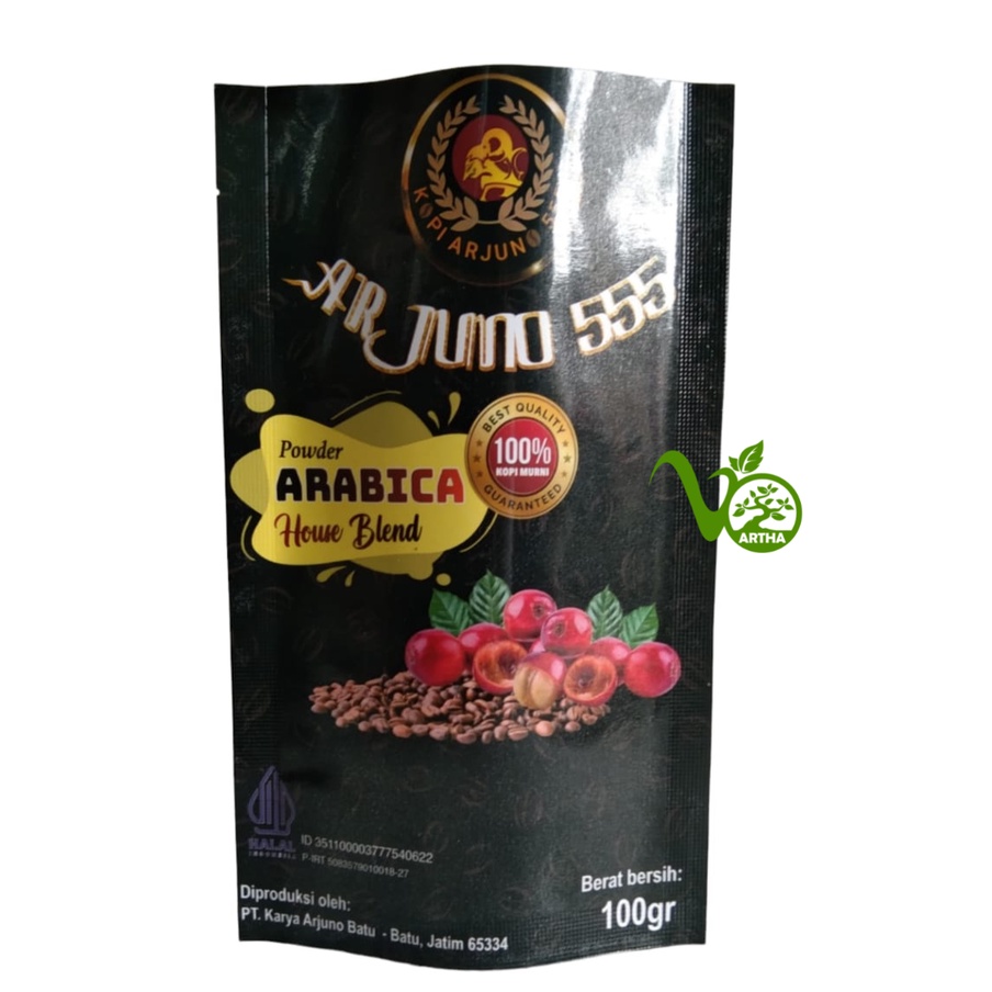 

Bubuk Kopi ARABICA Home Blend "ARJUNO 555" Murni 100% kopi 100g