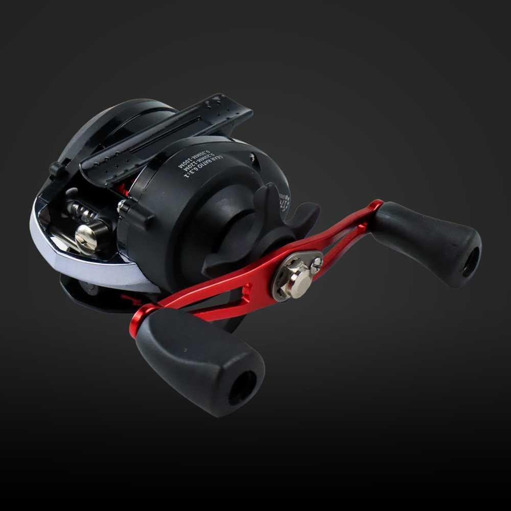 REELSKING Reel Pancing Baitcasting 11+1 Ball Bearing 6.3:1 Left Hand - GLE200 - Black