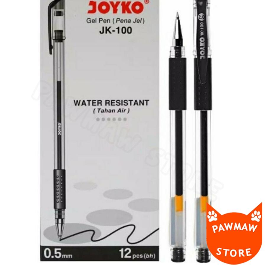 

Ready Terkeren Pulpen Gel Joyko JK-100 0,5 - Hitam ( PACK )