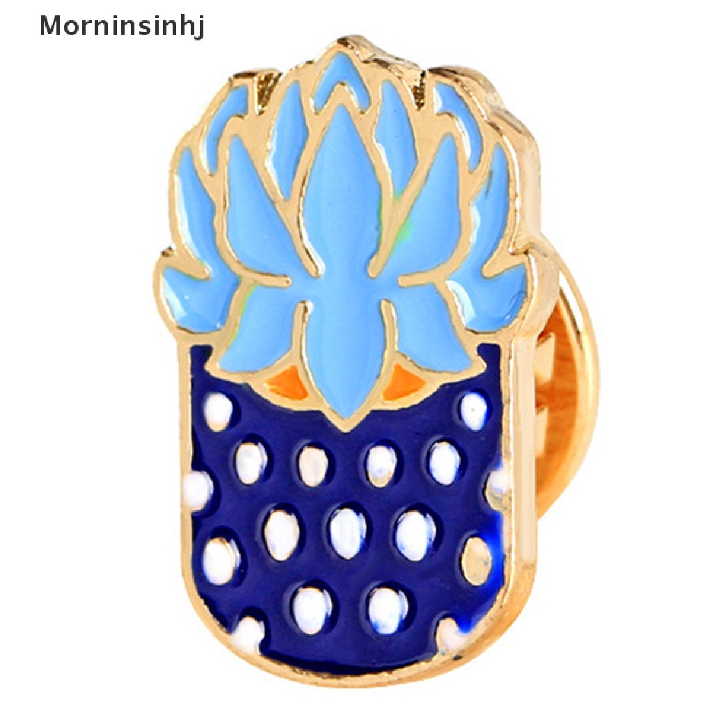 Mornin 6 Pcs/Set Enamel Bros Pin Tanaman Kaktus Kerah Pin Lencana Wanita Perhiasan Hadiah id