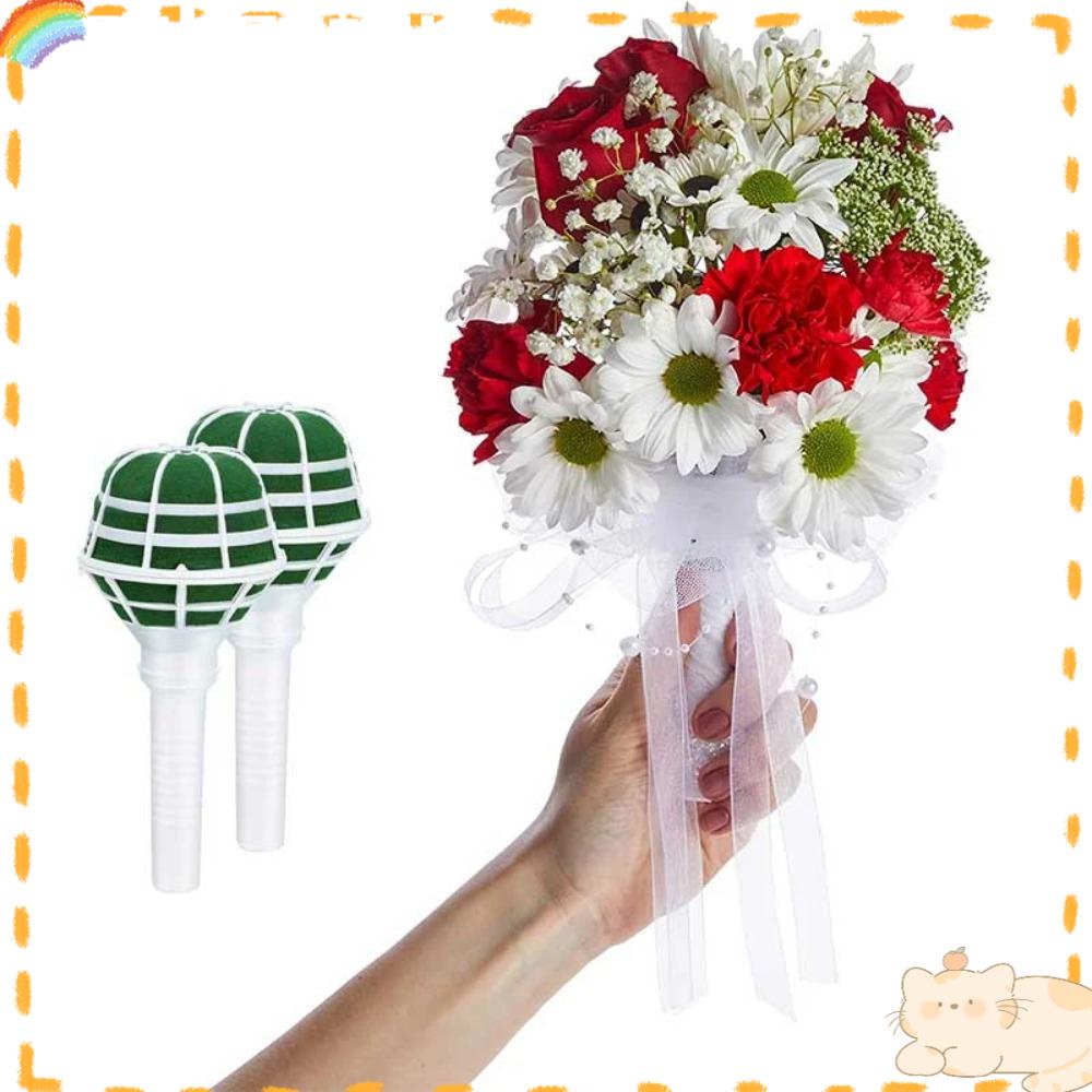 Solighter 6Pcs Bouquet DIY Wedding Holder Dekorasi Bunga