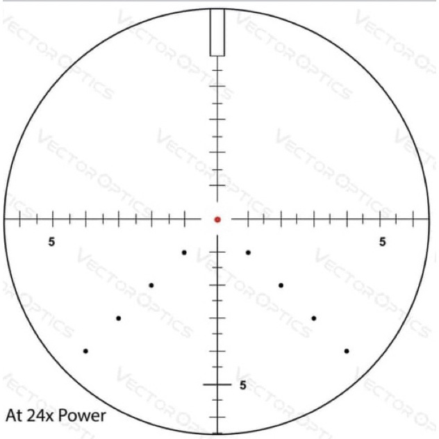 teleskop Vector Veyron 6-24x44 ffp ir titik nyala terbaru