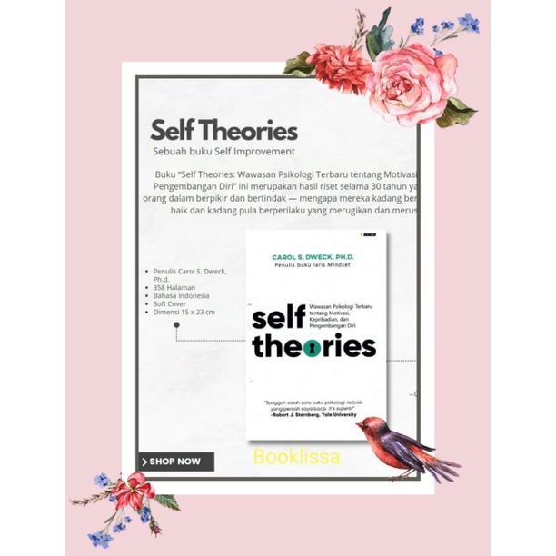 SELF THEORIES- WAWASAN PSIKOLOGI TERBARU TENTANG MOTIVASI, KEPRIBADIAN, DAN PENGEMBANGAN DIRI
