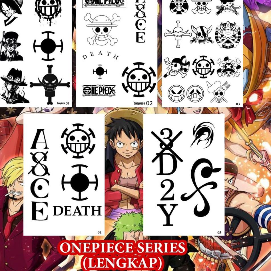 Ready Hemat TATOMANIA-Tato semi permanen Motif Animasi Naruto One Piece Bonten 12x19cm anti air