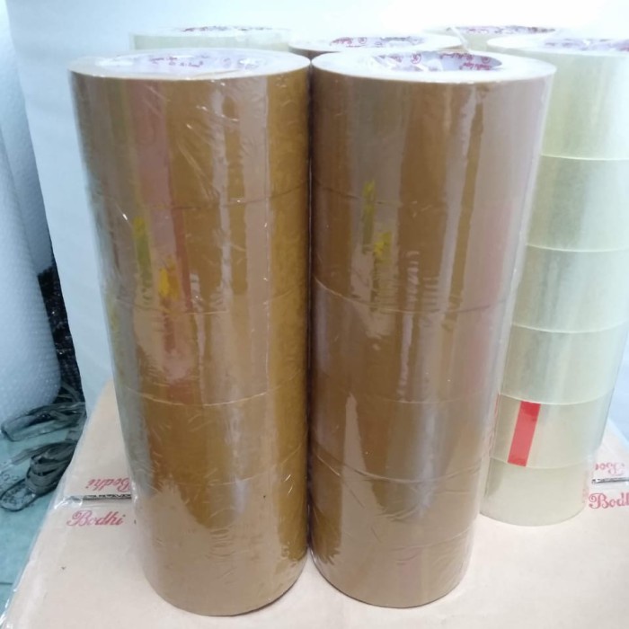 

Terlaris Lakban Bening/Coklat Kualitas Premium 48Mm/100Yard /1Slop 6Roll