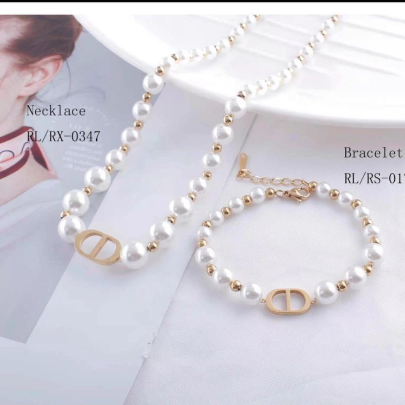 Kalung Gelang Mutiara Import Kalung etnik mutiara pendek polos Km3