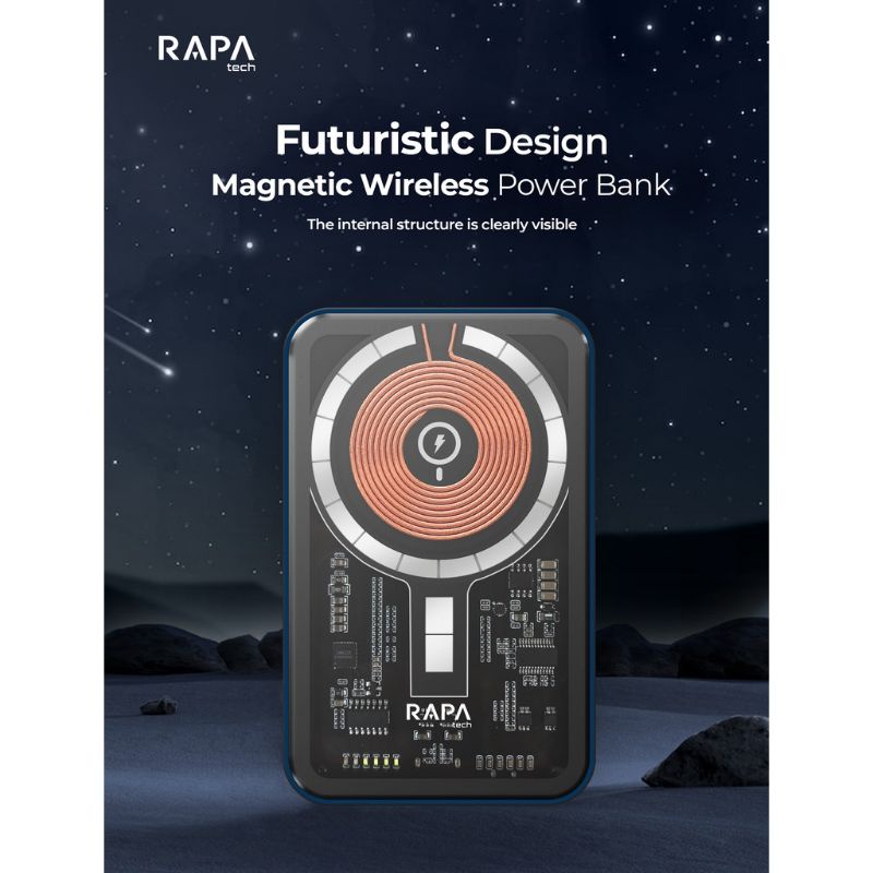 Rapa PB2011 Origin Crystal I Transparant Wireless Powerbank Magsafe