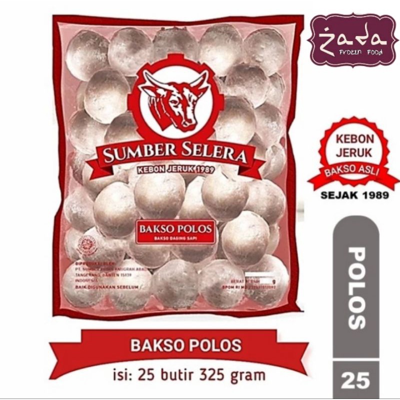 

SUMBER SELERA Bakso Sapi Polos 325gr isi 25