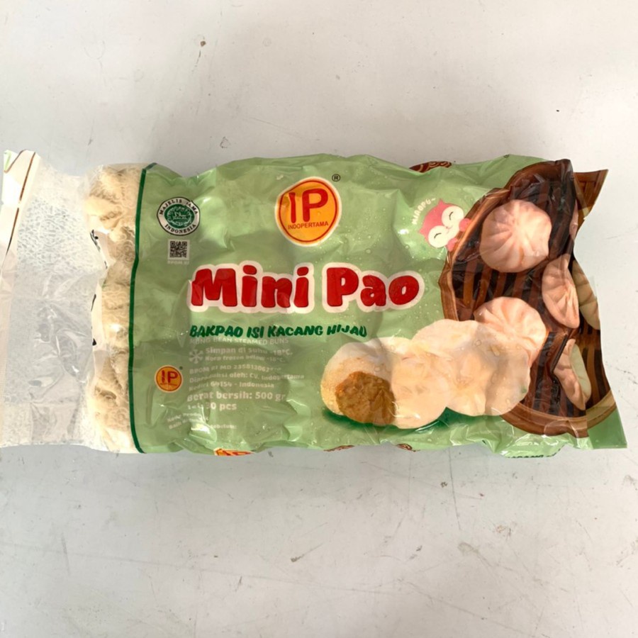 IP Mini Pao Bakpao isi Kacang Hijau ( 30bj ) 500 Gr