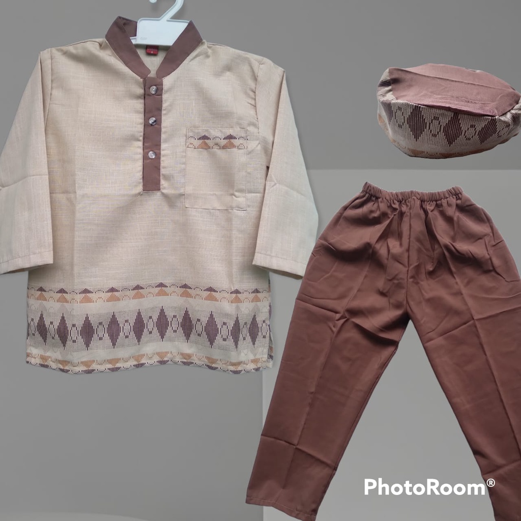 Baju Muslim setelan koko Anak Laki laki 6 Tahun