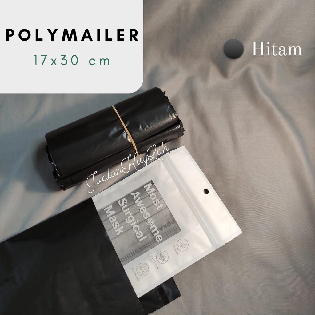 

POLYMAILER Plastik Packing HITAM 17x30 cm Plastik Packaging Online EKONOMIS