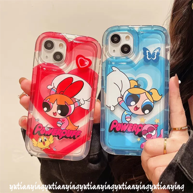 Case Untuk Realme C21Y C2 C25s C12 C11 2020 6i 5 5i 5s C33 C35 C25Y Realme C15 C25 C20 C20A C11 2021 C3 C1 The Powerpuff Girls Love Leart Kartun Shockproof Airbag Lembut Tpu Cover