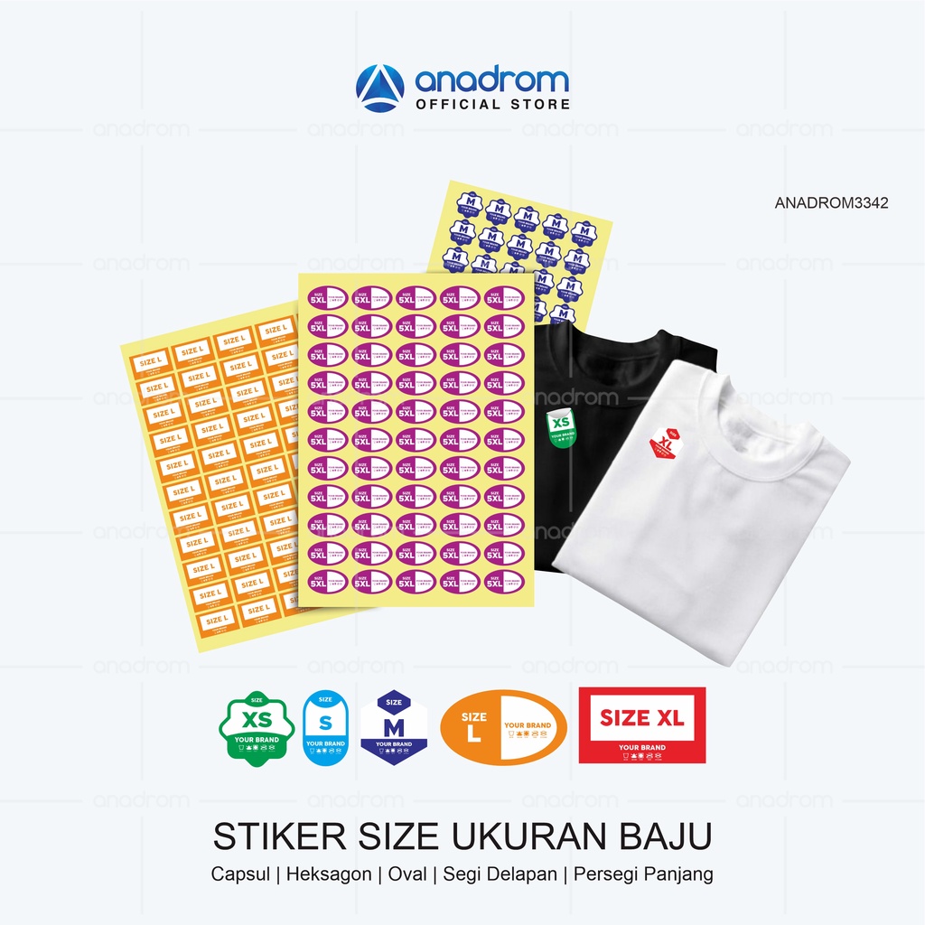 

Sticker Size Ukuran Baju | Sticker Size Ukuran Pakaian | Anadrom 3342