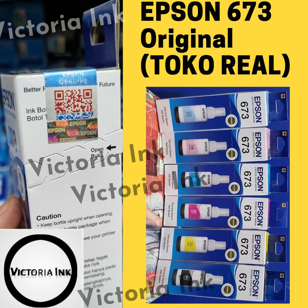 Tinta Epson 673 T673 Original Tinta Refill Epson L800 L805 L850 L1800 Epson Original