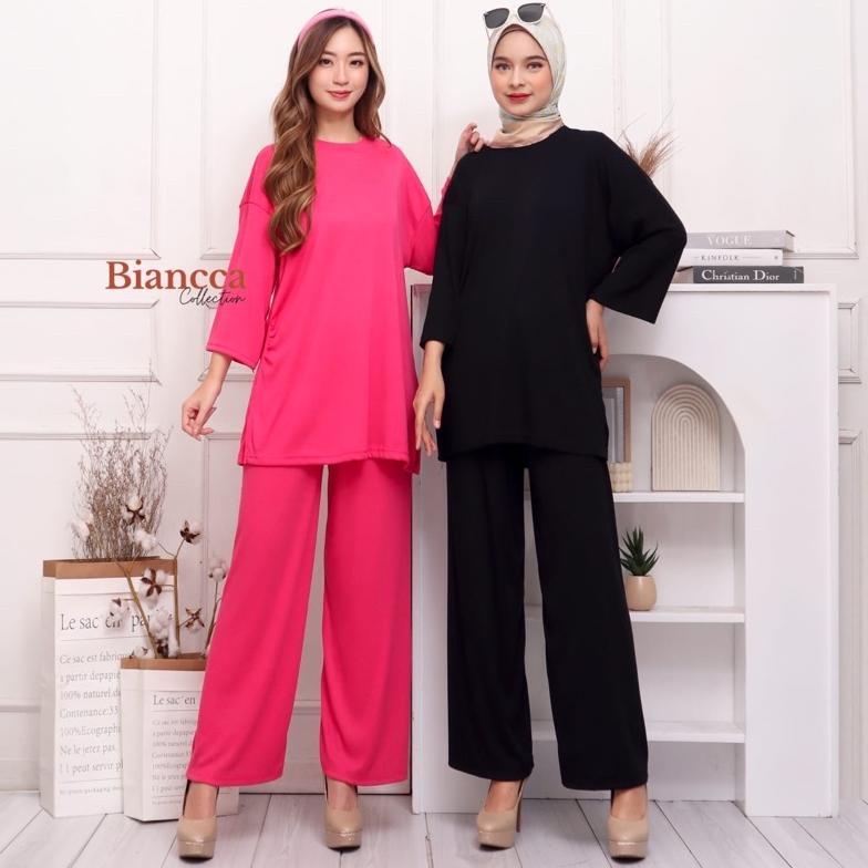 [P0725] VALEN ONE SET KNIT - SET KNIT ONE SET OVERISIZE LENGAN KAOS MUSLIM