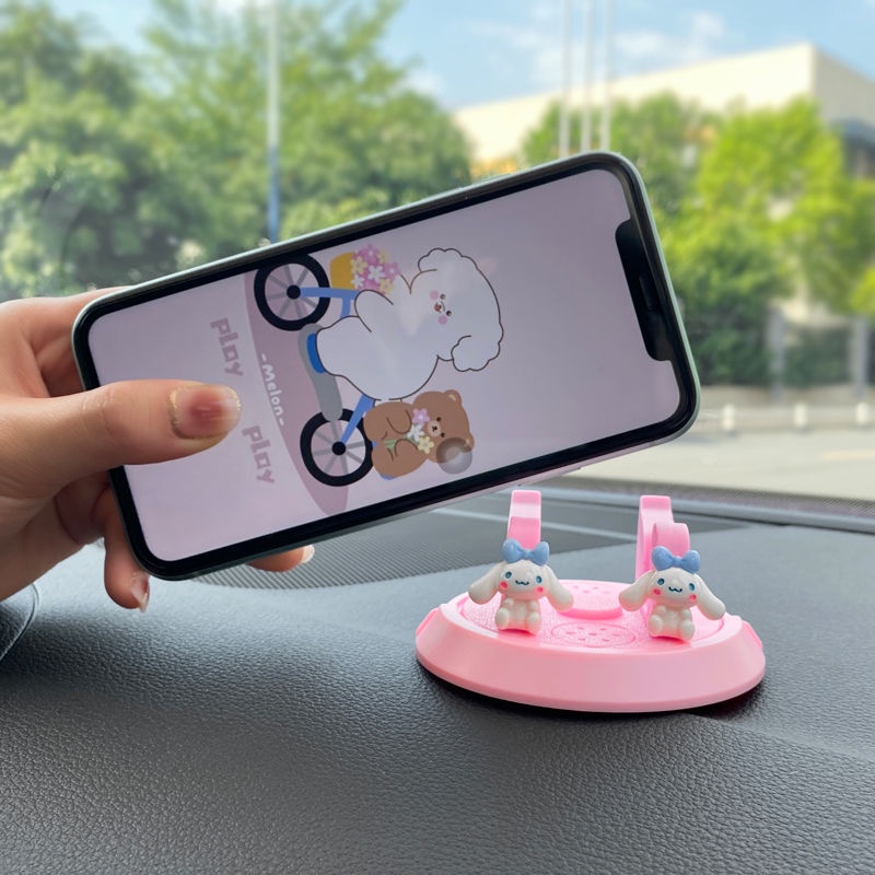 New Kartun Mobil Phone Holder Bracket Navigasi Dashboard Mobil Tempel Mobil Tetap Lucu Multifungsi