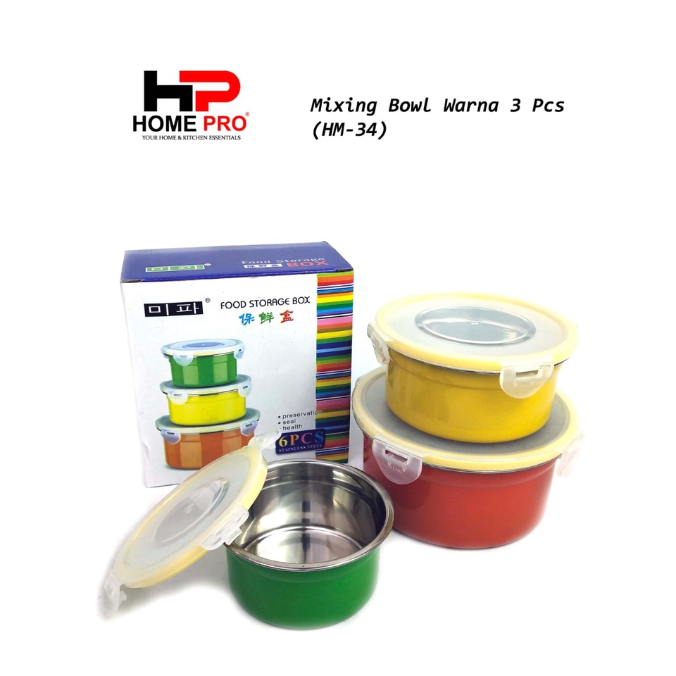 STORAGE FOOD / FOOD CONTAINER ANTI SCALD COLOR FULL 3 SUSUN / Mixing 3 WARNA