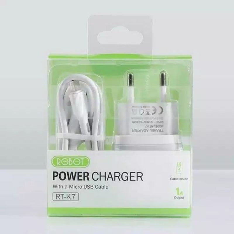 ROBOT Carger RT-K7 QUICK CHARGER FFree Kabel Micro USB