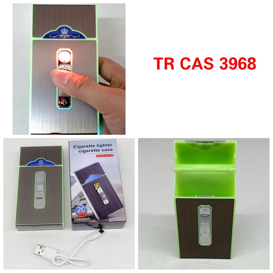 KOTAK PLUS KOREK CAS USB CIG4RETTE LIGHTER -  TR CAS 3968 CIG4RETTE CASE