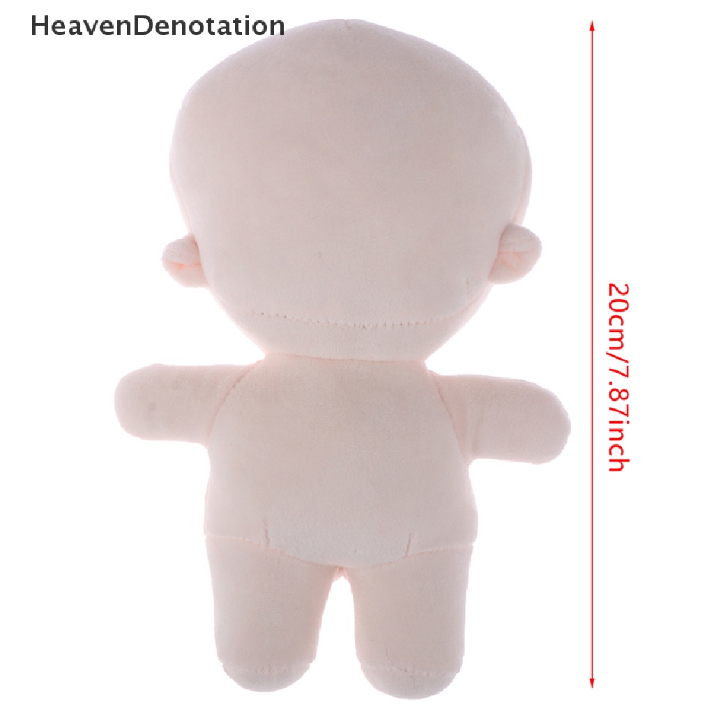 [HeavenDenotation] Plush Baby Doll Kit Cetakan Kosong Unembroidery Stuffed Plush Boneka Mini Buatan Tangan HDV