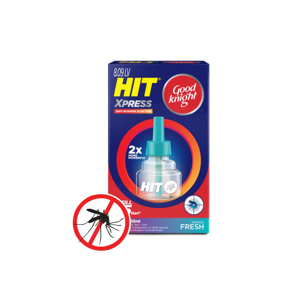 Hit Good Knight Xpress Refill Fresh 45 Hari x2- Refill Obat Nyamuk Elektrik - Bunuh Nyamuk Penyebab Demam Berdarah (DBD)